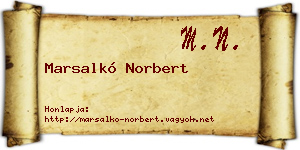 Marsalkó Norbert névjegykártya
